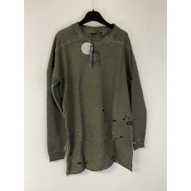 Ashes to Dust Sweatshirt Mens Large Tall Ripped Sweater Pullover Green N218