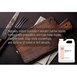 Raw Plus Rare Vegan Food Grade Mineral Oil, Safe For Wood Cutting Boar