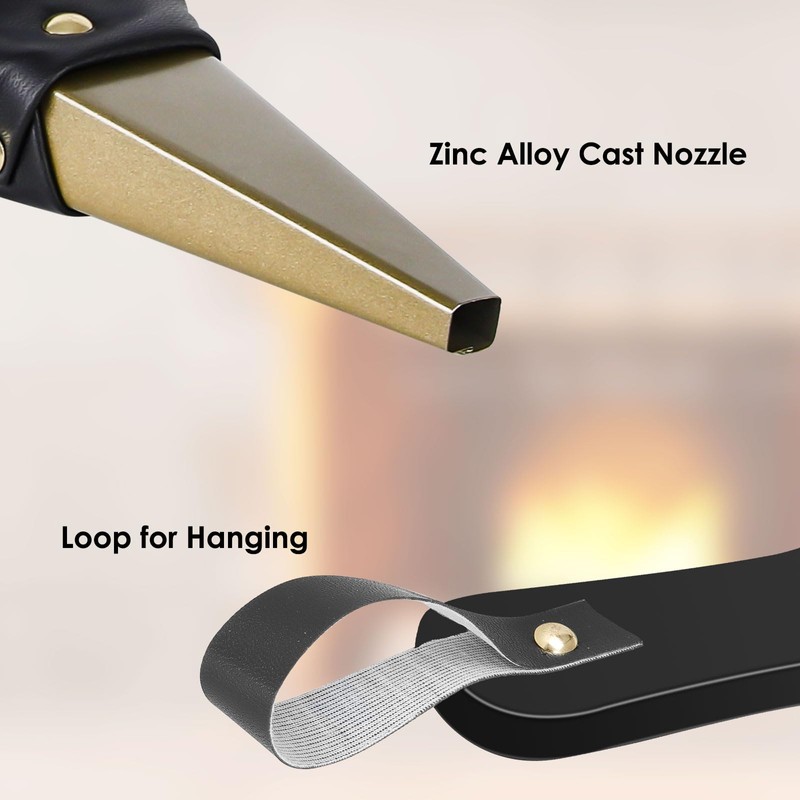Gtongoko Fireplace Bellows Air Blower Cast Nozzle 14.8" x 5.6"