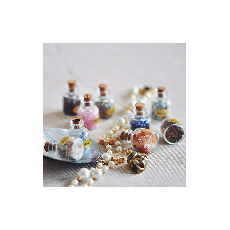 Itian Mini Wish Bottles, Gemstone Healing Energy Chip, Crystal Stone