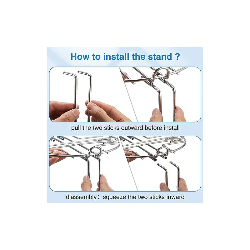 Gravity-Fed Water Filter System Stand, Detachable Stainless Steel Stand Compatible