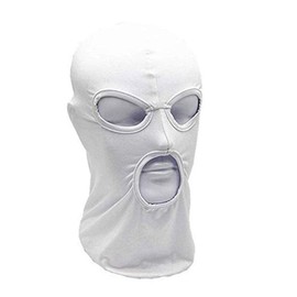 WYSUMMER Balaclava for Men and Women, Thin Lycra Three Holes Full Face Mask for Motorcycle Bike Hunting Cycling Hat Ski, White