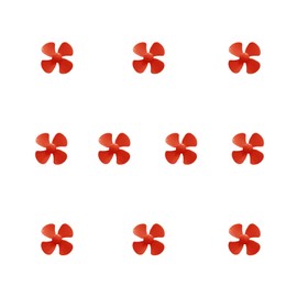 Propeller Blade, 10 Four-Blade propellers Suitable for DIY Science and Toys 2mm-axis Propeller of Miniature Direct Current Motor Closely Matched with 130 Motor Propeller Props wurenji (red)