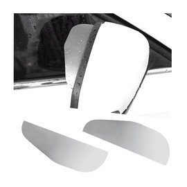 KVAEY 2 PCS Car Rearview Mirror Rain Cover, Waterproof Rain Visor for Car Rearview Mirror, Automotive Side Mirror Rain Eyebrow Fit Car Truck SUV, Universal Car Accessories (Aluminum Alloy Silver)