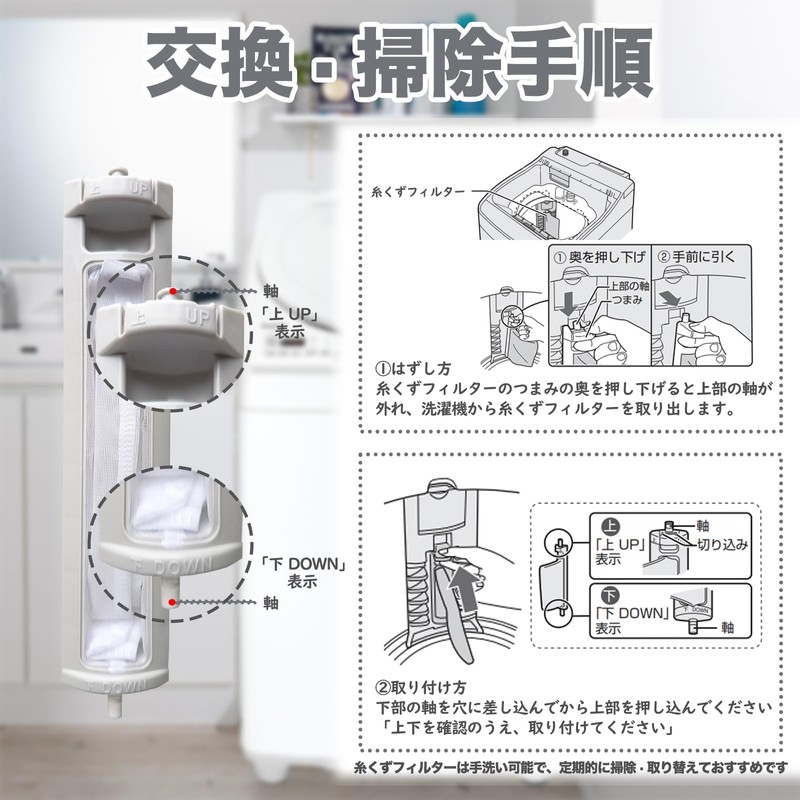 HAOTUNR ES-LP2 ES-LP1 Washing Machine Lint Filter ES-T5E7 ES-T5CBK ES-TX840