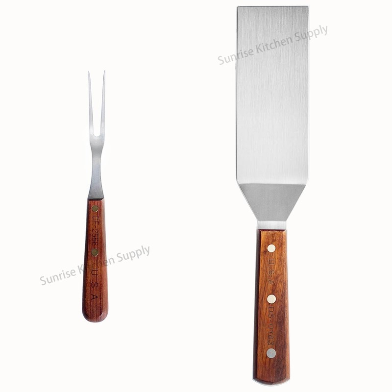 SUNRISE Stainless Steel Turner Spatula & Meat Fork 10.5" Fork