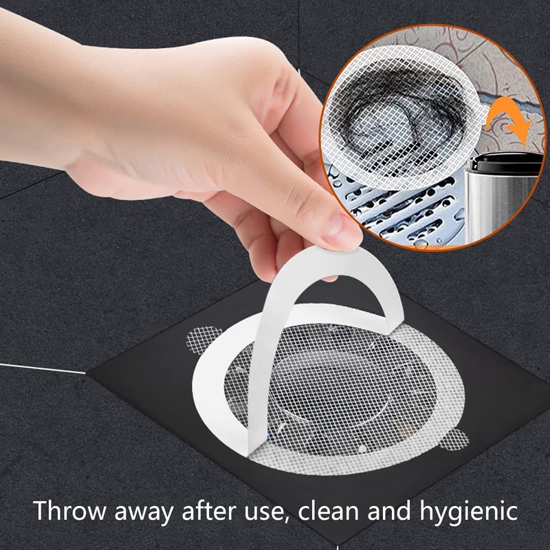 40 Pack Disposable Shower Drain Hair Catcher Disposable Shower Drain