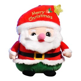 POPOYU Christmas Cuddly Toy Santa Claus, 9 inches/23 cm Santa Claus Soft Fur Plush, Plush Toy Christmas Plush Doll Decoration Stuffed Toy Plush Figures Toy for Children Girls Boys