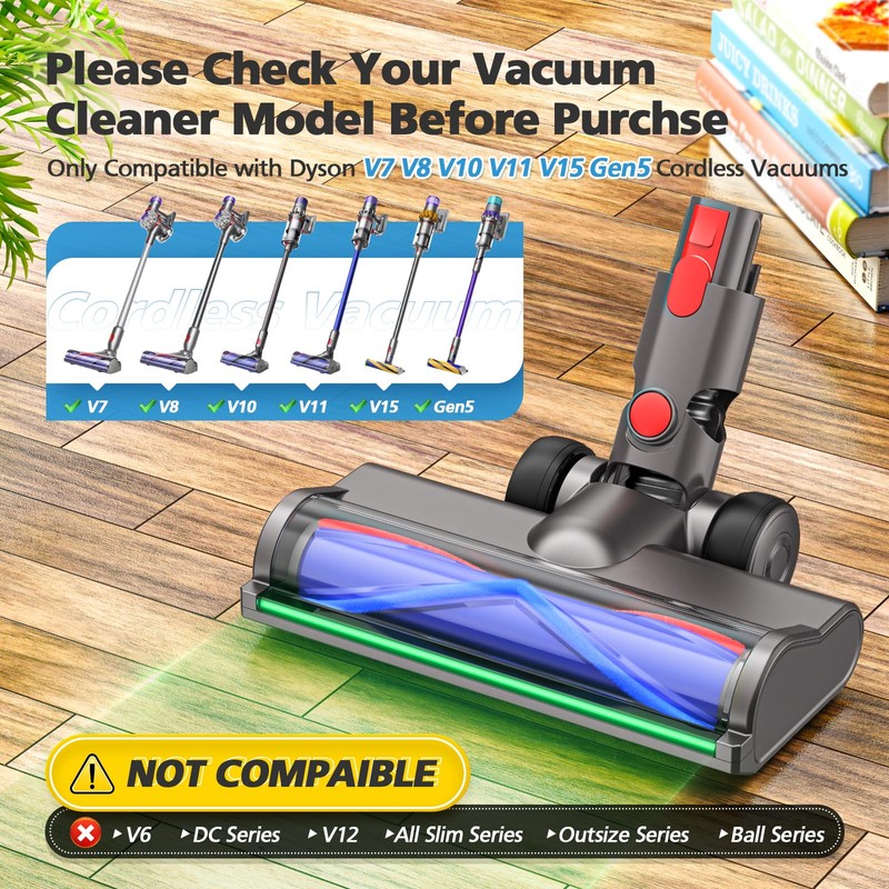 Vacuum Head Attachment Compatible with Dyson V7 V8 V10 V11