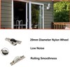 MroMax 5Pcs Screen Door Rollers 29mm/1.14" Dia White Sliding Wheel