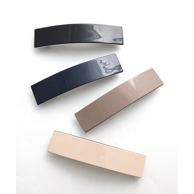 Vingtaine H7474-MOC- Enameled Square Barrette Hair Clip, Mature Gift, Bulk