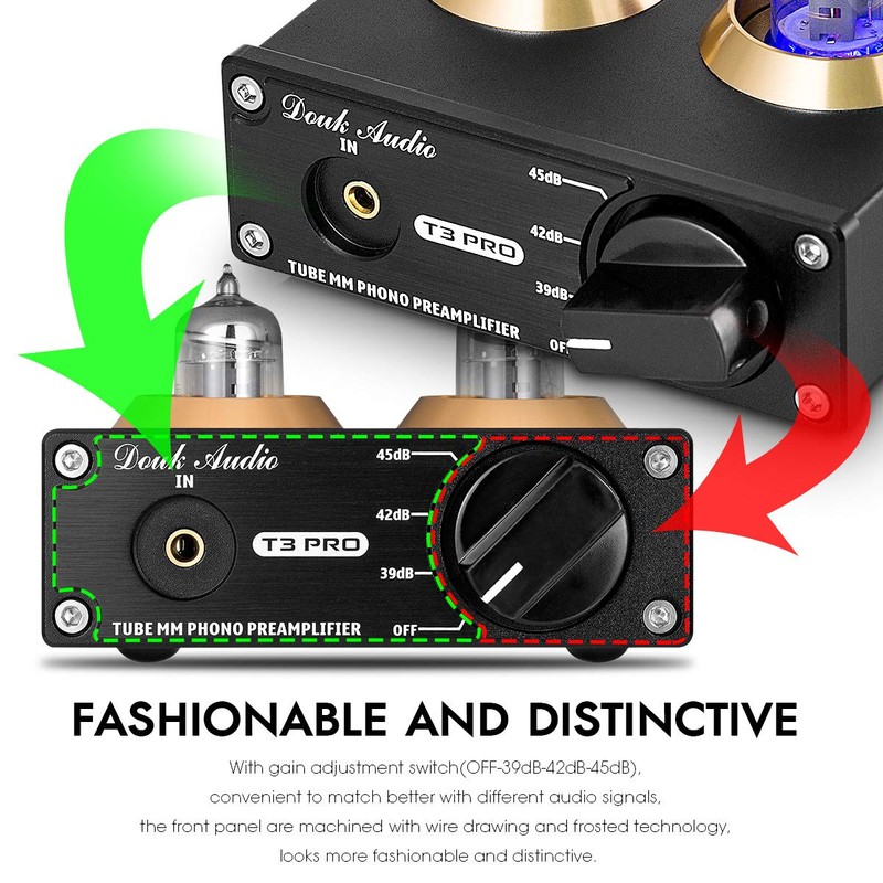 Vacuum Tube Phono Preamp, MM Turntable Preamplifier for Record Player/Home