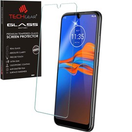 TECHGEAR GLASS Edition for Motorola Moto E6 Plus / E6s, Genuine Tempered Glass Screen Protectors Covers [2.5D Round Edge] [9H Hardness] [Crystal Clarity] [Scratch-Resistant] [No-Bubble]