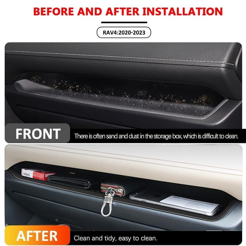 kenddeel Center Console Organizer Tray,Passenger Storage Organizer Mat,Glove Box Storage