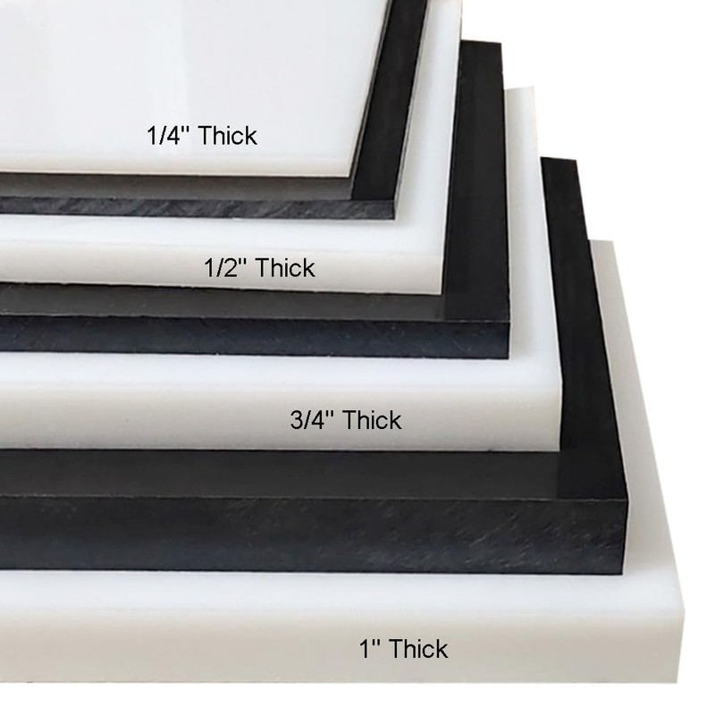 High-Density Polyethylene (HDPE) Plastic Block 1" Thick - 4" x