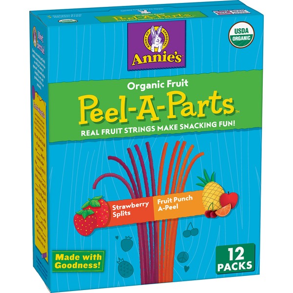 Annies Annie's Organic Fruit Peel-A-Parts Fruit Flavored Snacks, Strawberry and
