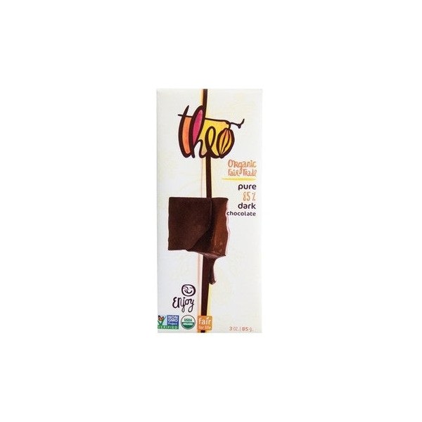 Theo Organic and Fair Trade 85% Dark Chocolate 85 grams