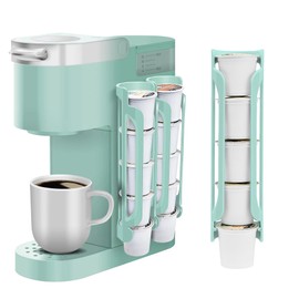 K Cup Holder for Keurig: Coffee Pod Holder for Counter Small Space - Kcup holders for Wall Mount (2, Oasis Blue)