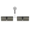 2x Profile Cylinder Lock 95 mm 45/50 Simultaneous Locking Emergency