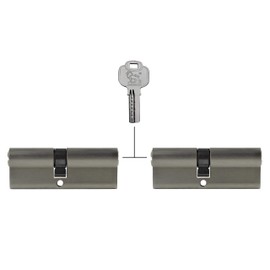 2x Profile Cylinder Lock 95 mm 45/50 Simultaneous Locking Emergency and Danger Function Includes 10 Keys