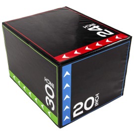 BalanceFrom 3 in 1 20"x24"x30" Foam Plyometric Box Jumping Exercise (Heavy Duty, 60 Pounds)