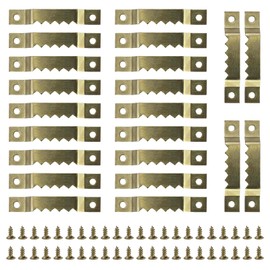 Pack of 22 Picture Hangers with 44 Screws, Picture Hangers Sawtooth, Picture Frame Hanger, Sturdy Hanging Hook, Hanger for Wooden Frames, Prong Hanger, Picture Hooks for Stretcher Frame, Hanging Hooks