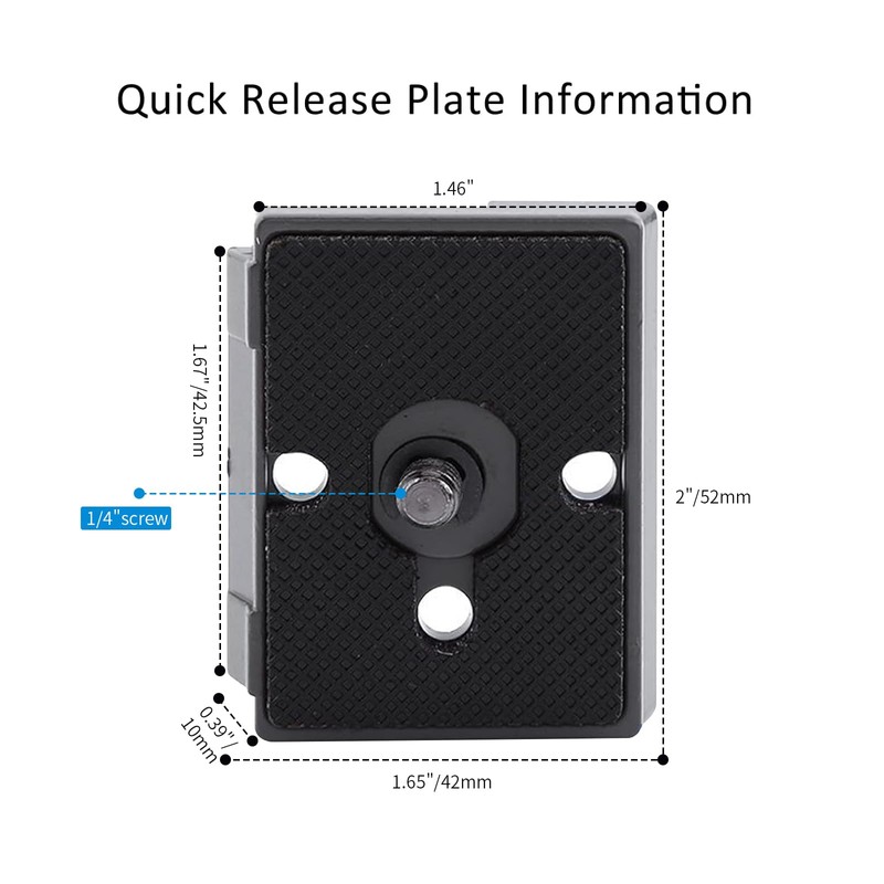 Sequpr 2 PCS Quick Release Plate Tripod Camera for Manfrotto