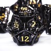 SIQUK 7-Piece DND Dice Set, Metal Dice Game, Polyhedral Dice,