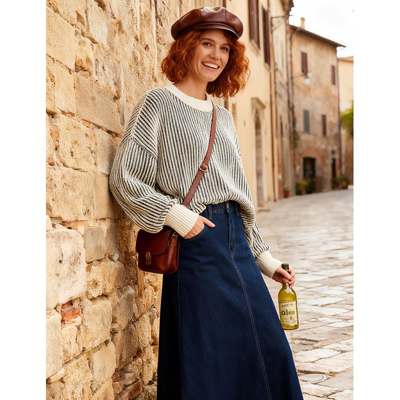 Tomosc Beyond Chenille Sweater for Women 2025 Winter Crew Neck