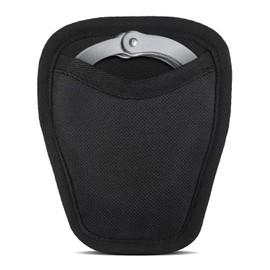 Handcuff Case Open Top, Handcuff Holster/Holder Nylon Handcuff Pouch for Belt Law Enforcement Security Officer Cuff Case for Duty Belt Reliable Fits for Standard Chain/Hinge Handcuffs