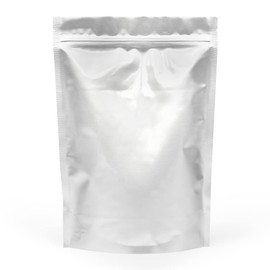 Evergreen Goods Aluminium Foil Food Storage Packaging Bags | Reusable Pouches, Heat-Sealable, Stand Able, Zip Lock Bags with Tear Notch | Tea, Coffee Beans, Nuts (50, 180 x 260 mm)