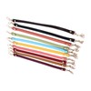 10Pcs Leather Bag Handles 12.2in Long 0.4in Wide Cattlehide Metal