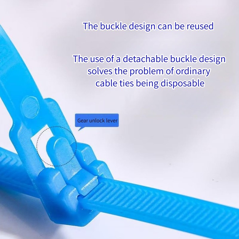 100 Pcs Releasable Reusable Zip Ties, 6 Inch Heavy Duty