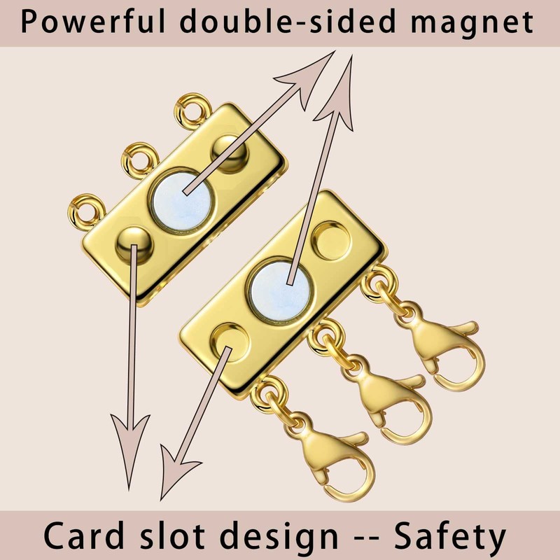 OHINGLT - Cierre magnético para collar con cierre deslizante y
