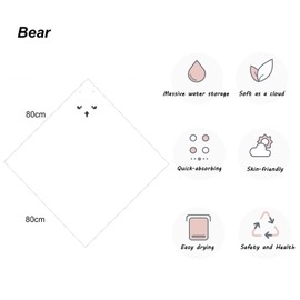 Asnewkit Hooded Baby Towel, Baby Bath Towels with Hood,Unique Animal Design Baby Towel with Hood Soft Absorbent Baby Bath Towels, for Newborn Baby Boy and Girl (White)