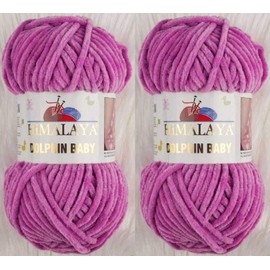 Himalaya Dolphin Baby Yarn Knitting Yarn 2 Skeins 264 Yards 2x100gram Super Bulky Baby Blanket Yarn (80356)