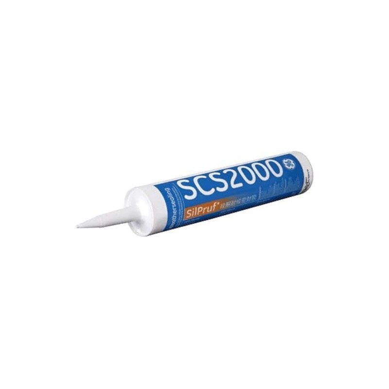 GE SilPruf SCS2002 Silicone Sealant - 10 Oz Cartridge, White