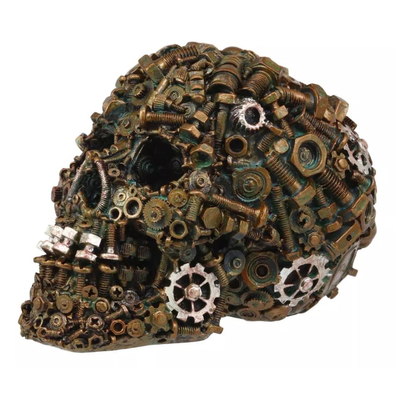 Steampunk Junkyard Gearwork Mechanic Gears Nuts Bolts And Screws Skull