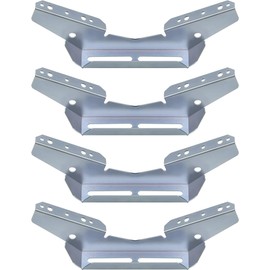 JY PERFORMANCE 4PCS Pontoon Wing Brackets Bunk Bolster Boat Pontoon Trailer V Wing Brackets