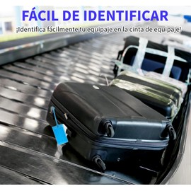 Timotech Paquete de 10 Etiquetas para Equipaje Impermeables para Identificar Maletas, Etiquetas para Maleta de Viaje Flezibles, perfecta para detectar Rápidamente la Maleta de Equipaje en Avión