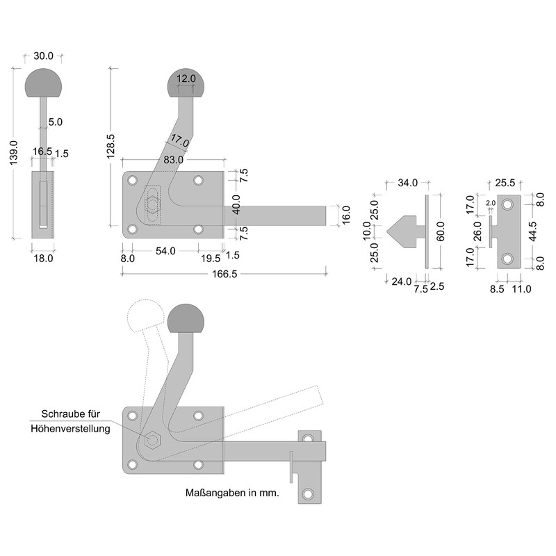 ALPENSTAHL Garden Gate Latch Stainless Steel Garden Gate Lock with