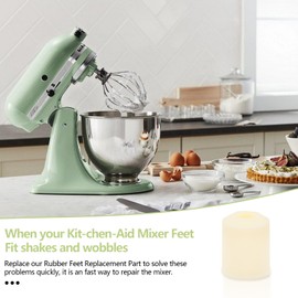 4161530 Replacement Kitchen Mixer Rubber Feet Assembly Compatible with Kit-chen-Aid Stand Mixers 9709707 K45SS, KSM75, KSM90, for Kit-chen -Aid Mixer Feet Parts Mixer Feet Pads Blender Feet - 5 Pack