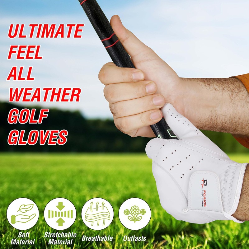 Foriox International All Weather Golf Gloves for Men Right &