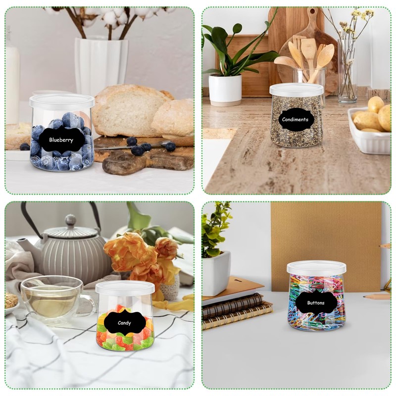 Oui Yogurt Jars Lids, 32 pcs Plastic Yogurt Container Jar