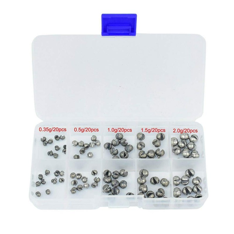 Gadgetking Fishing Sinker Set Split Lead Free Shot Round Bite