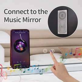 Fenair Vanity Mirror with Lights and Speaker Hollywood Speaker Support Answer Call, Touch Screen, 3 Color Modes Tabletop 15 Dimmable Bulbs