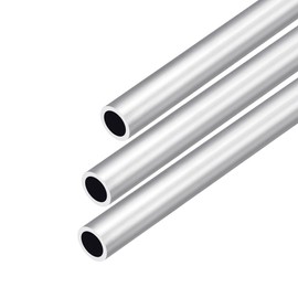 DMiotech Set of 3 (Outer Diameter 12mm x Inner Diameter 9mm) 6063 Aluminum Round Tube Length 250mm Industrial Metal Pipe Machine Picture Frame Construction for DIY Projects