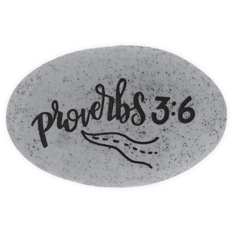 Angelstar Proverb Pocket Stone-Acknowledge Him, Multicolored