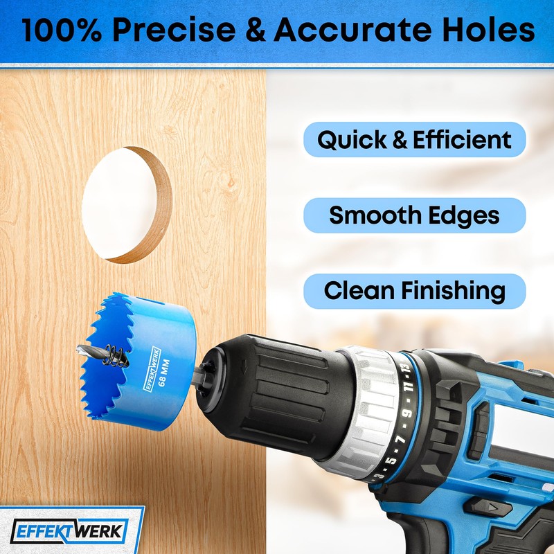 EffektWerk - Hole Saw Drill Bit - 68 mm -