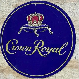 Crown Royal Logo Aluminum Tin Sign 12"